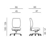 Powerton Ergo Hana, kancelárske ergonomické kreslo, sivé