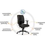 Powerton Ergo Hana, kancelárske ergonomické kreslo, sivé