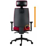Powerton Ergo Jana, kancelárske ergonomické kreslo, červené