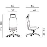 Powerton Ergo Jana, kancelárske ergonomické kreslo, červené