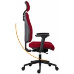Powerton Ergo Jana, kancelárske ergonomické kreslo, červené