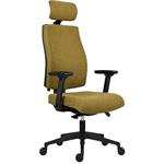 Powerton Ergo Jana, kancelárske ergonomické kreslo, žlté