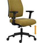 Powerton Ergo Jana, kancelárske ergonomické kreslo, žlté