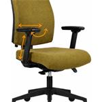 Powerton Ergo Jana, kancelárske ergonomické kreslo, žlté