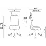 Powerton Ergo Jana, kancelárske ergonomické kreslo, žlté
