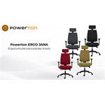 Powerton Ergo Jana, kancelárske ergonomické kreslo, žlté