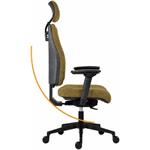 Powerton Ergo Jana, kancelárske ergonomické kreslo, žlté