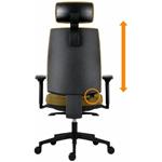 Powerton Ergo Jana, kancelárske ergonomické kreslo, žlté