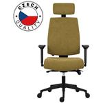 Powerton Ergo Jana, kancelárske ergonomické kreslo, žlté