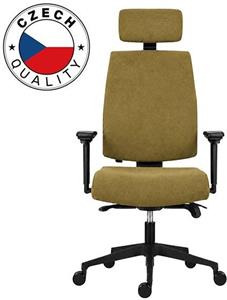Powerton Ergo Jana, kancelárske ergonomické kreslo, žlté