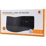 Powerton Ergo Lana, ergonomická klávesnica, CZ/SK, čierna