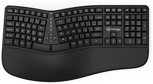Powerton Ergo Lana, ergonomická klávesnica, CZ/SK, čierna