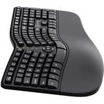 Powerton Ergo Lana, ergonomická klávesnica káblová, USB, US, čierna