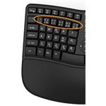 Powerton Ergo Lana, ergonomická klávesnica káblová, USB, US, čierna