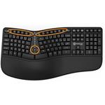 Powerton Ergo Lana, ergonomická klávesnica káblová, USB, US, čierna