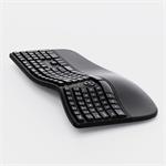 Powerton Ergo Lana, ergonomická klávesnica káblová, USB, US, čierna
