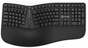 Powerton Ergo Lana, ergonomická klávesnica káblová, USB, US, čierna