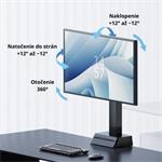 Powerton ERGO LEVION, 17"-32" držiak monitoru s automaticky nastaviteľnou výškou, čierny