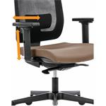 Powerton Ergo Lucie, kancelárske ergonomické kreslo, červené