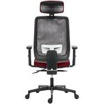 Powerton Ergo Lucie, kancelárske ergonomické kreslo, červené