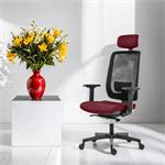 Powerton Ergo Lucie, kancelárske ergonomické kreslo, červené
