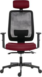 Powerton Ergo Lucie, kancelárske ergonomické kreslo, červené