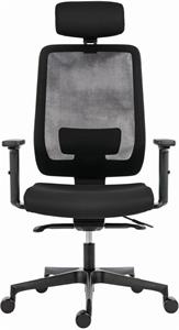 Powerton Ergo Lucie, kancelárske ergonomické kreslo, čierne