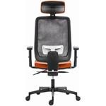 Powerton Ergo Lucie, kancelárske ergonomické kreslo, oranžové