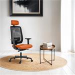 Powerton Ergo Lucie, kancelárske ergonomické kreslo, oranžové