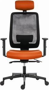 Powerton Ergo Lucie, kancelárske ergonomické kreslo, oranžové