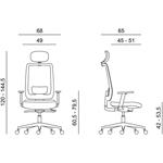 Powerton Ergo Lucie, kancelárske ergonomické kreslo, zelené