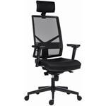 Powerton Ergo Marie, kancelárske ergonomické kreslo, čierne