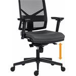 Powerton Ergo Marie, kancelárske ergonomické kreslo, čierne
