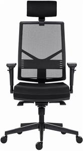 Powerton Ergo Marie, kancelárske ergonomické kreslo, čierne