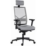 Powerton Ergo Marie, kancelárske ergonomické kreslo, svetlo-sivé