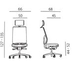 Powerton Ergo Marie, kancelárske ergonomické kreslo, svetlo-sivé