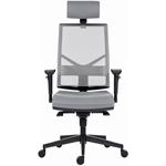 Powerton Ergo Marie, kancelárske ergonomické kreslo, svetlo-sivé