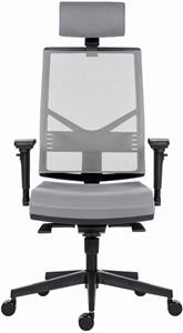 Powerton Ergo Marie, kancelárske ergonomické kreslo, svetlo-sivé