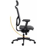 Powerton Ergo Marie, kancelárske ergonomické kreslo, tmavo-sivé