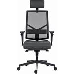 Powerton Ergo Marie, kancelárske ergonomické kreslo, tmavo-sivé