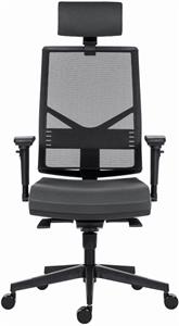 Powerton Ergo Marie, kancelárske ergonomické kreslo, tmavo-sivé