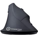 Powerton Ergo Shark, ergonomická bezdrôtová myš, čierna