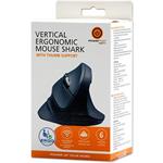 Powerton Ergo Shark, ergonomická bezdrôtová myš, čierna