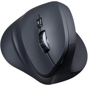 Powerton Ergo Shark, ergonomická bezdrôtová myš, čierna