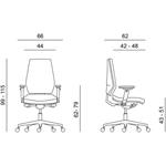 Powerton Ergo Sima, kancelárske ergonomické kreslo, červené