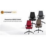 Powerton Ergo Sima, kancelárske ergonomické kreslo, červené