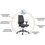 Powerton Ergo Sima, kancelárske ergonomické kreslo, červené