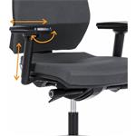 Powerton Ergo Sima, kancelárske ergonomické kreslo, sivé