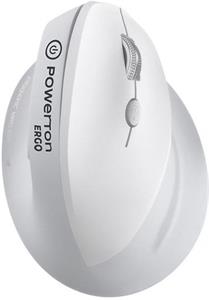 Powerton Ergo Spira, bezdrôtová myš, biela