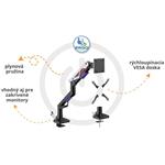 Powerton Ergo Strynx, polohovateľný držiak pre monitor, 24"- 57", bielo-čierny
